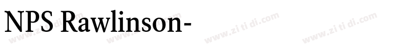 NPS Rawlinson字体转换
